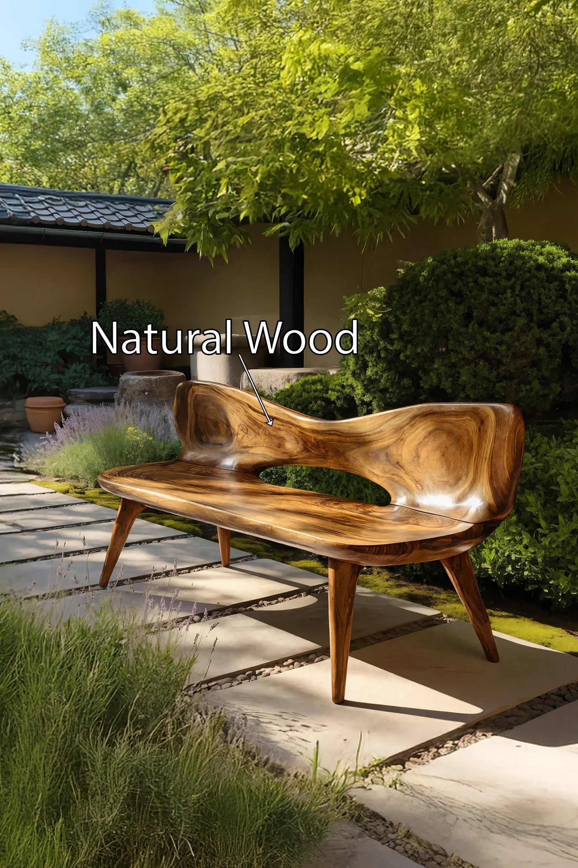 Mid Century Artistic Wooden Bench For Patio Setup Kitchnce
