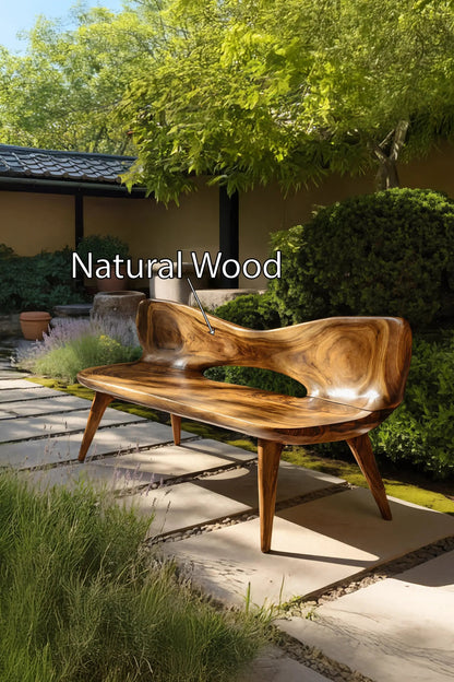 Mid Century Artistic Wooden Bench For Patio Setup Kitchnce