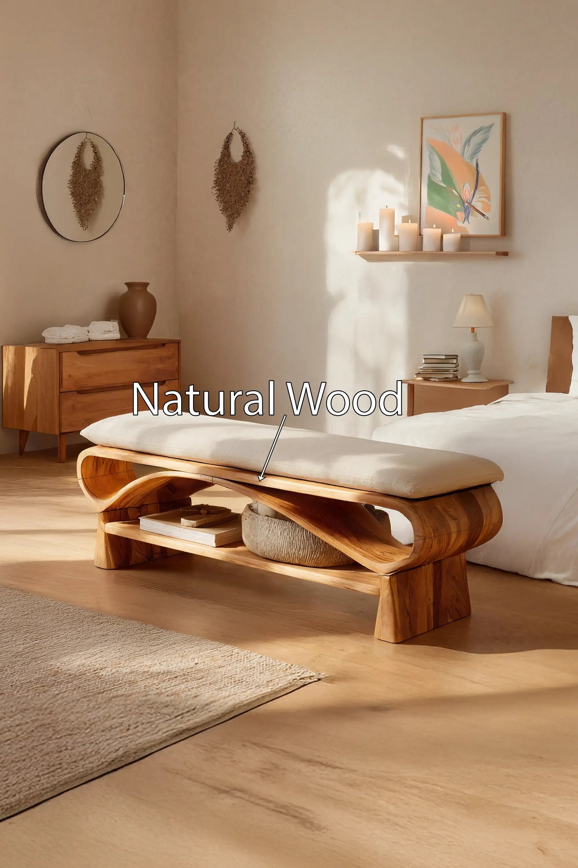 Minimalist Solid Wood Bench For Bedroom Interior Design Kitchnce