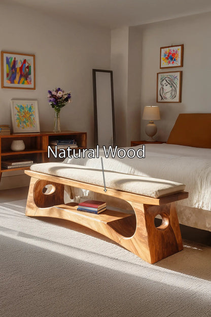 Modern Wooden Bench For Natural Bedroom Decor Kitchnce