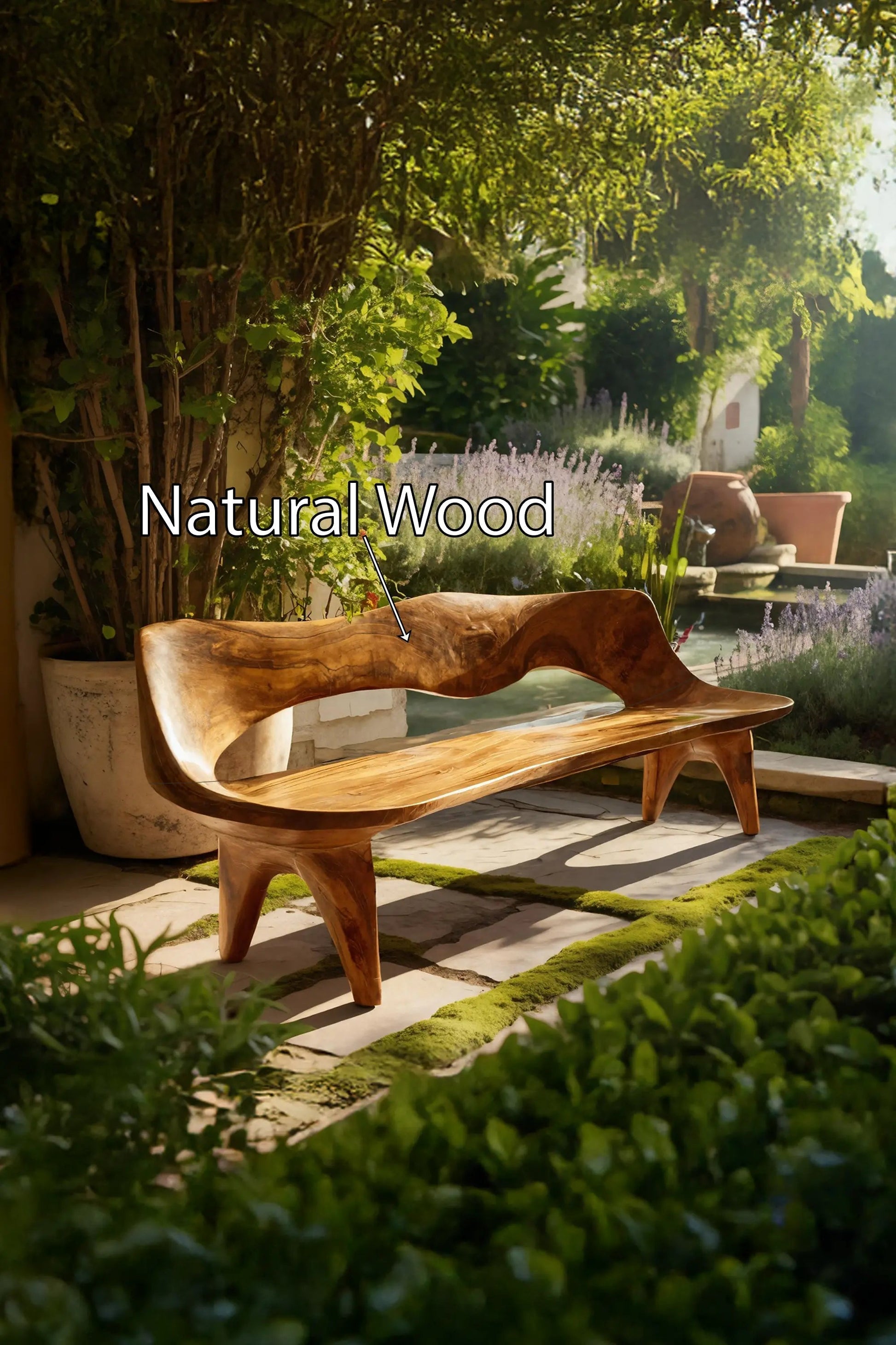 Handcrafted Curved Wood Bench For Outdoor Furniture Styling Kitchnce