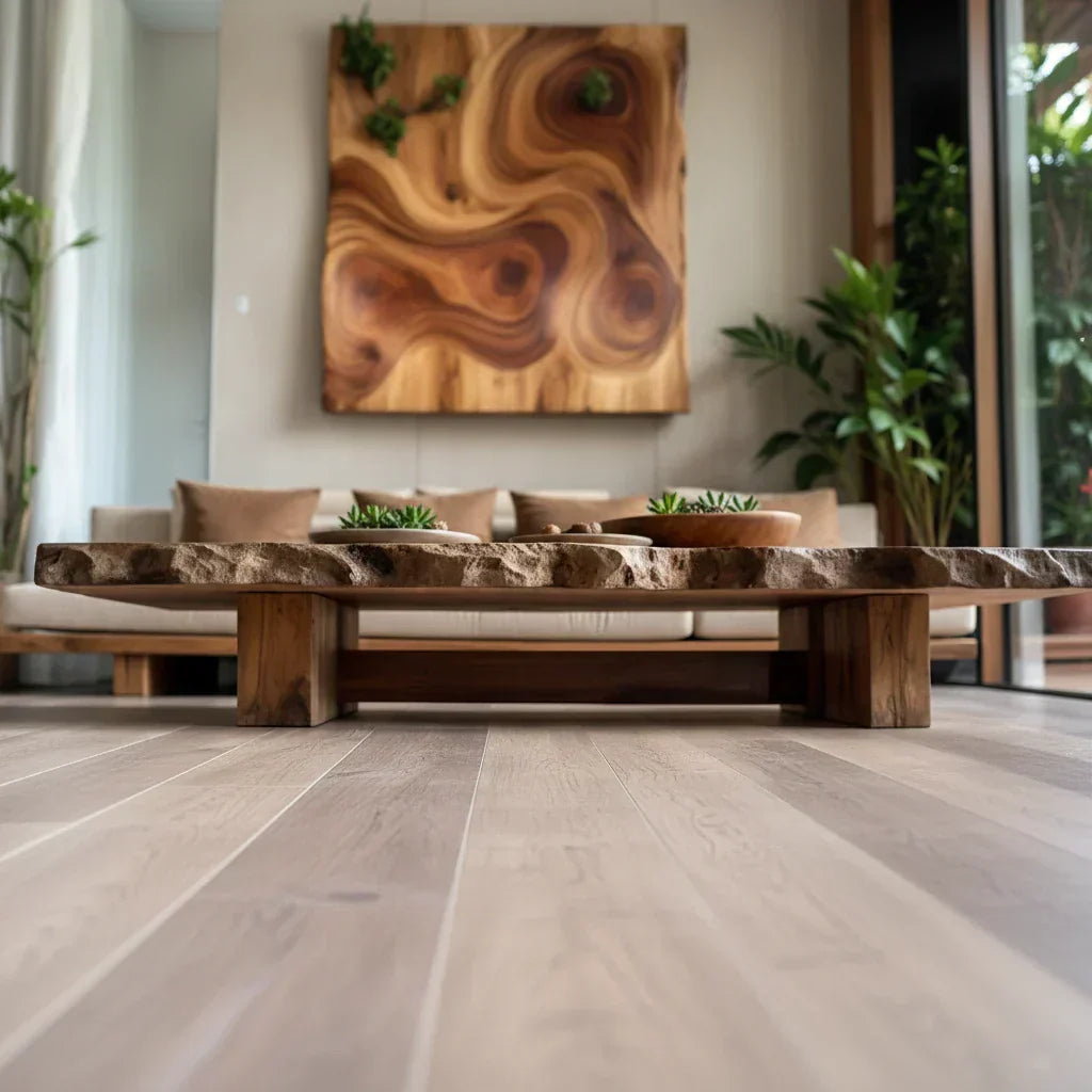 Live Edge Solid Wood Coffee Table Natural Slab Rustic Center Table