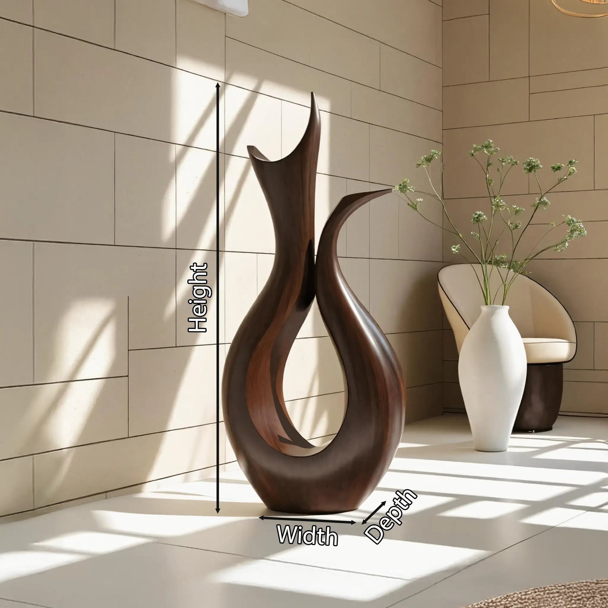 Farmhouse Abstract Sculpture For Furniture Rustic Decor Kitchnce