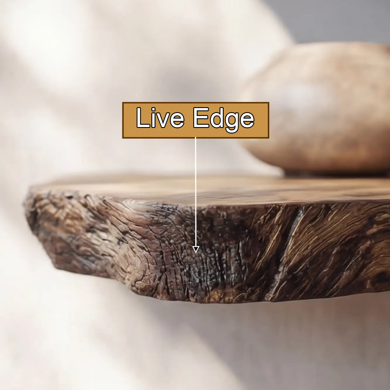 Kaldren Live Edge Solid Wood Floating Shelf SPA235332 Kitchnce