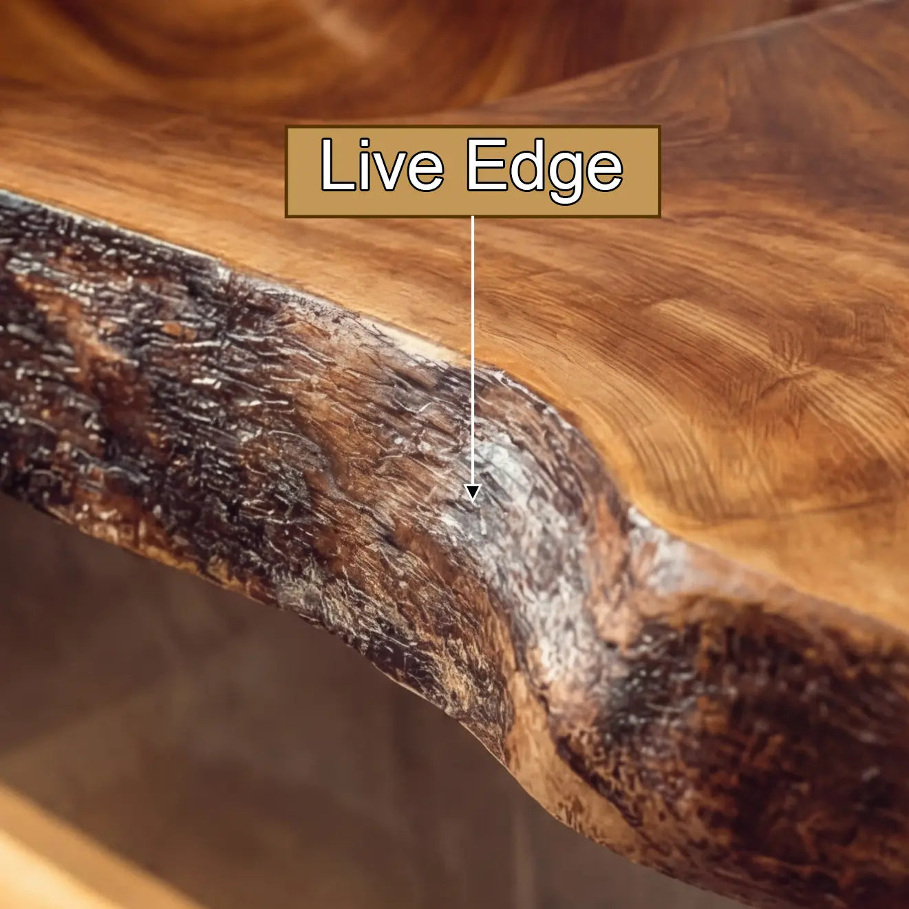 Kavero Handcrafted Live Edge Solid Wood Floating Bathroom Vanity with Integrated Sink SPA183672 Kitchnce