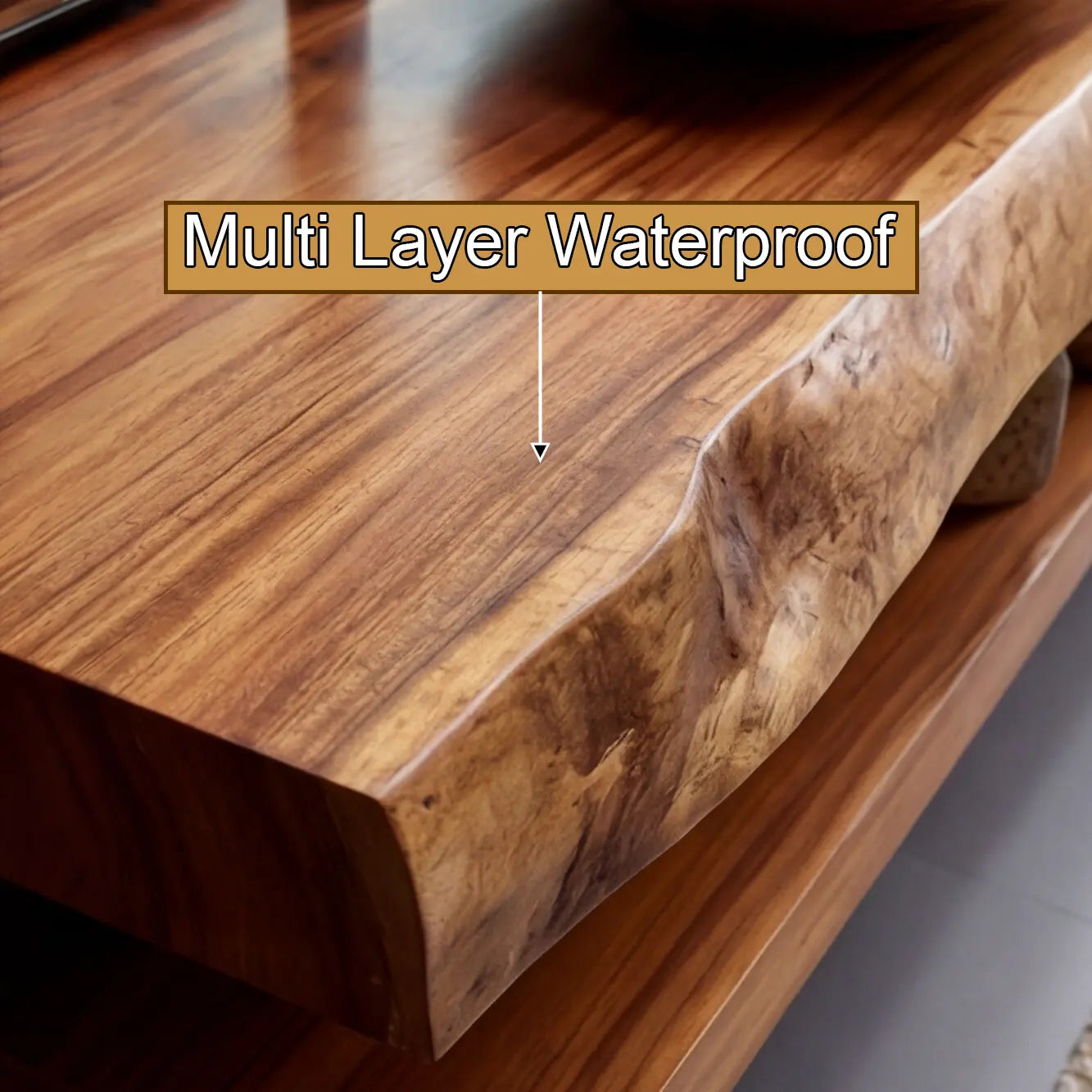 Korvane Live Edge Solid Wood Floating Bathroom Vanity Kitchnce