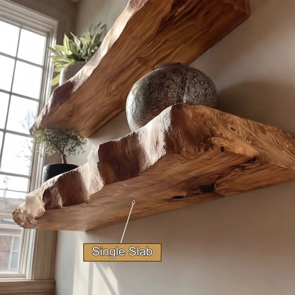 Korvyn Live Edge Solid Wood Floating Shelf SPA209520 Kitchnce