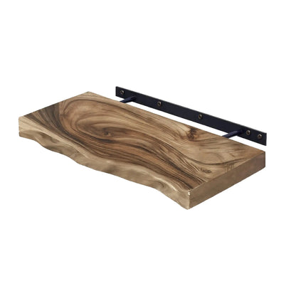 Driftedge Live Edge Solid Wood Floating Shelf Kitchnce