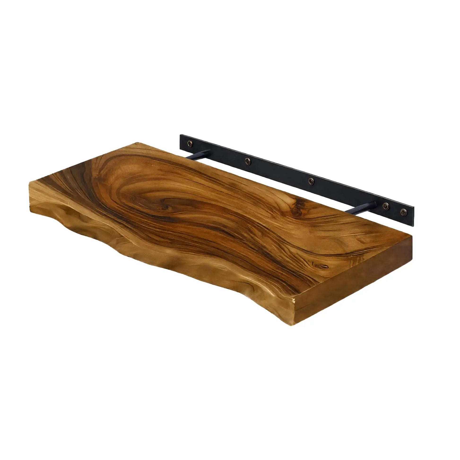 Driftedge Live Edge Solid Wood Floating Shelf Kitchnce