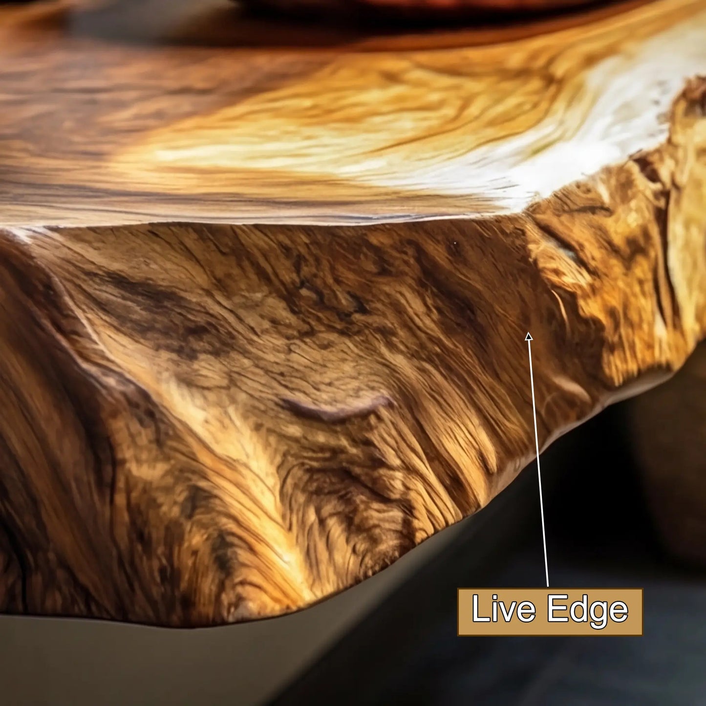 Lunara Live Edge Solid Wood Floating Bathroom Vanity Kitchnce