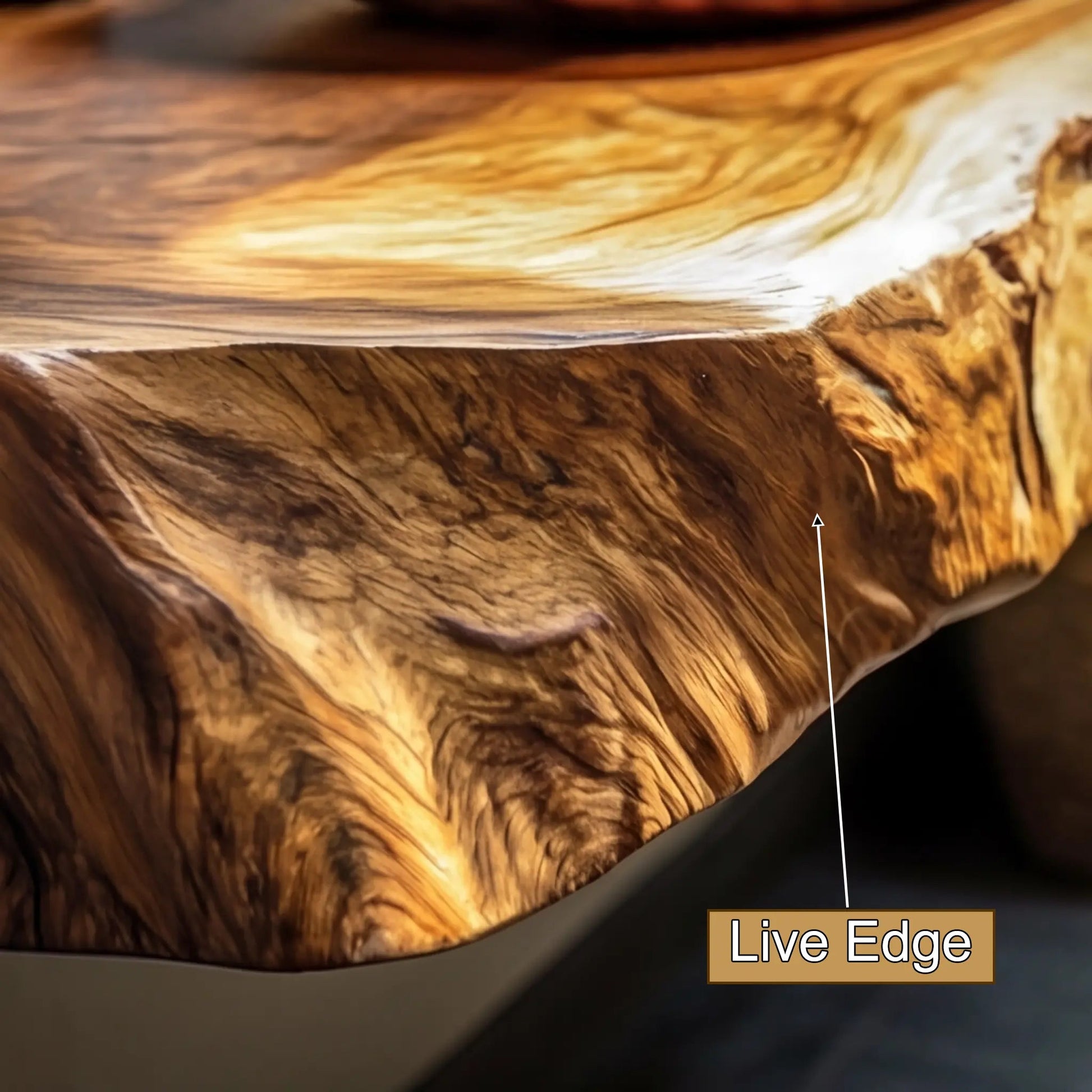 Lunara Live Edge Solid Wood Floating Bathroom Vanity Kitchnce