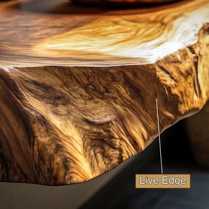 Lunara Live Edge Solid Wood Floating Bathroom Vanity Kitchnce