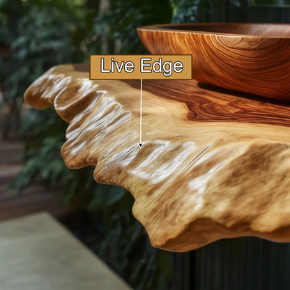 Lunvera Live Edge Solid Wood Floating Bathroom Vanity SPA346945 Kitchnce