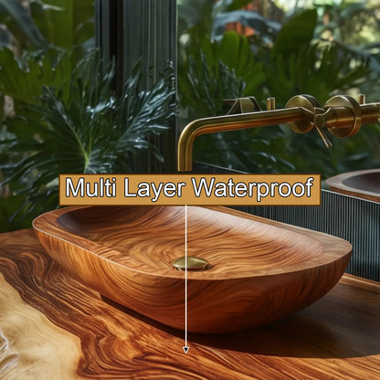 Lunvera Live Edge Solid Wood Floating Bathroom Vanity SPA346945 Kitchnce