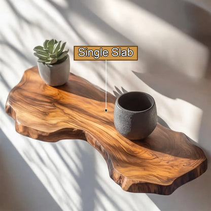 Lunvera Live Edge Solid Wood Floating Shelf SPA194295 Kitchnce