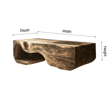 Merona Sculpted Solid Wood Floating Bathroom Vanity with Drawers Kitchnce