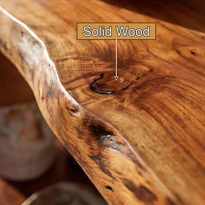 Norvane Live Edge Solid Wood Floating Shelf SPA129236 Kitchnce