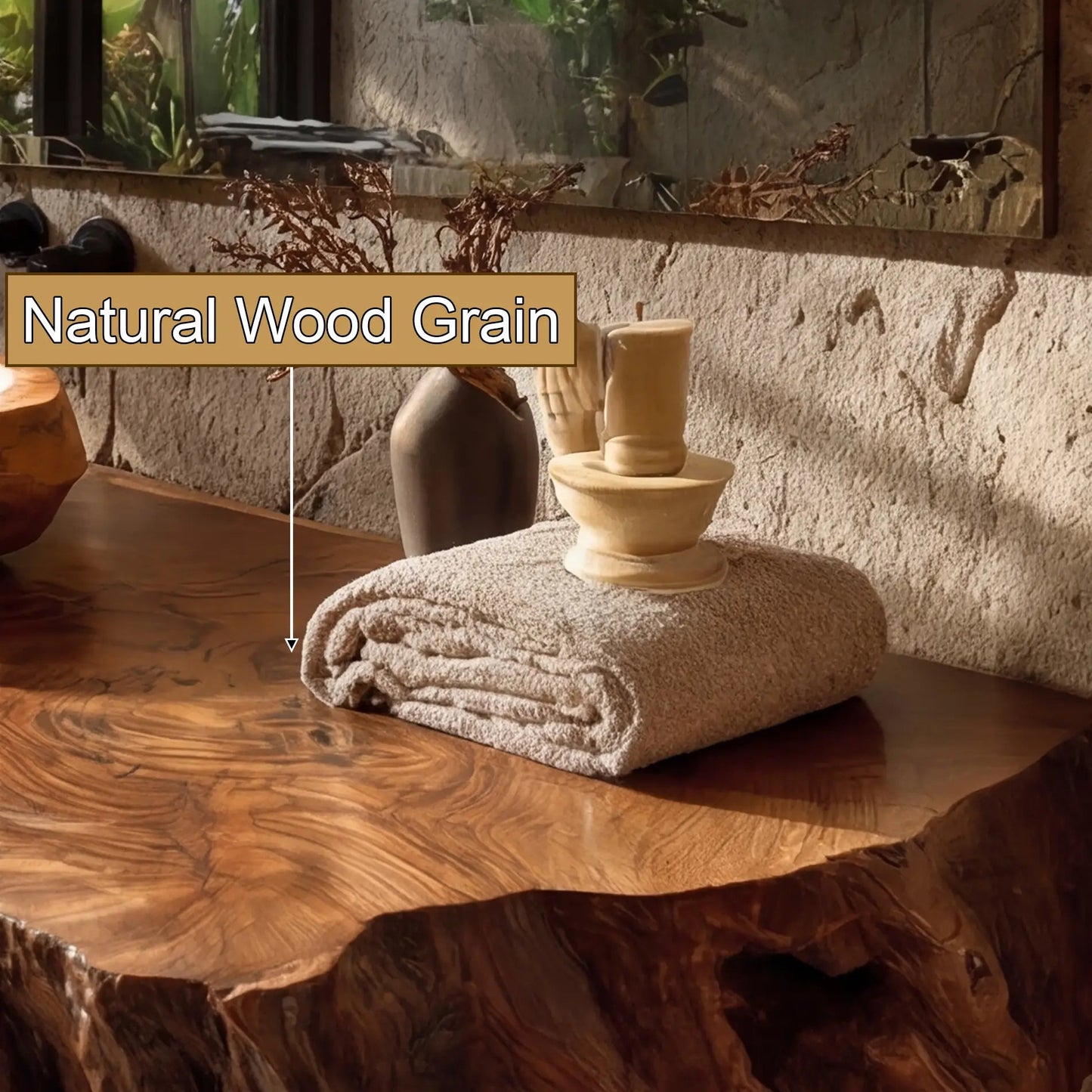 Norvian Live Edge Solid Wood Floating Bathroom Vanity SPA905613 Kitchnce