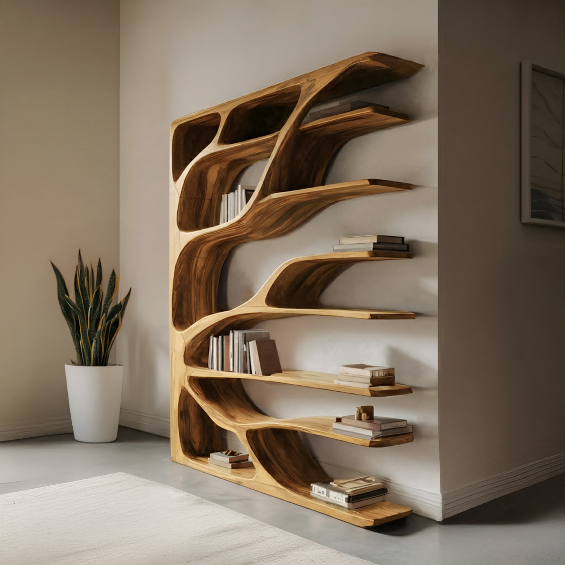 Modern Statement Bookshelf For Home Interiors Decor Kitchnce
