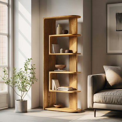 Minimalist Vertical Display Bookshelf For Living Room Kitchnce