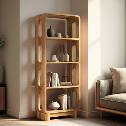 Contemporary Tall Bookshelf For Living Or Bedroom Kitchnce