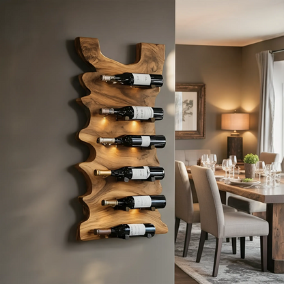 Handcrafted Live Edge Wine Holder For Entryway Design Ideas Kitchnce