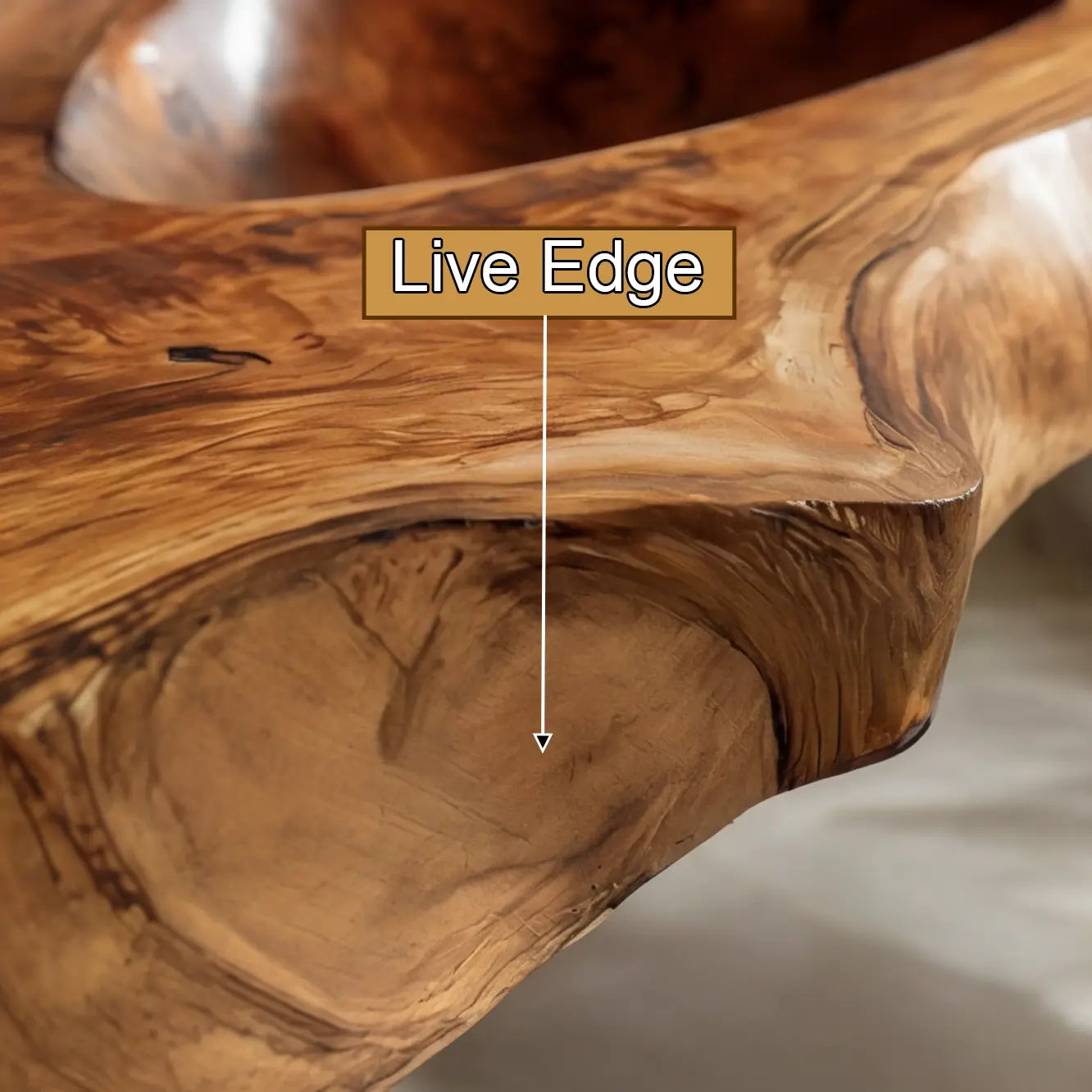 Orlith Live Edge Solid Wood Floating Bathroom Vanity with Integrated Sink SPA665452 Kitchnce