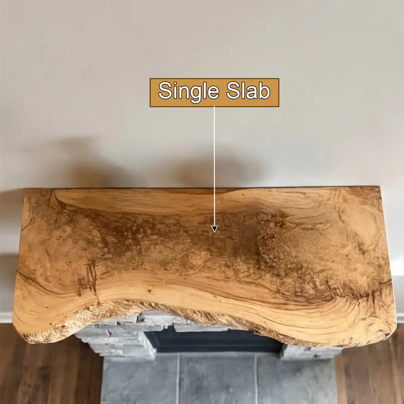 Orliven Live Edge Solid Wood Floating Shelf SPA359832 Kitchnce