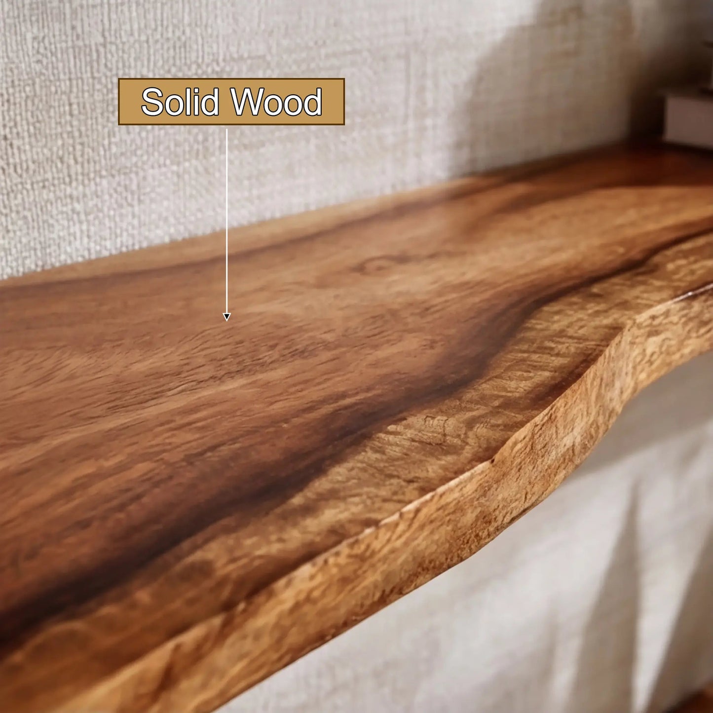 Orvian Live Edge Solid Wood Floating Shelf SPA175851 Kitchnce