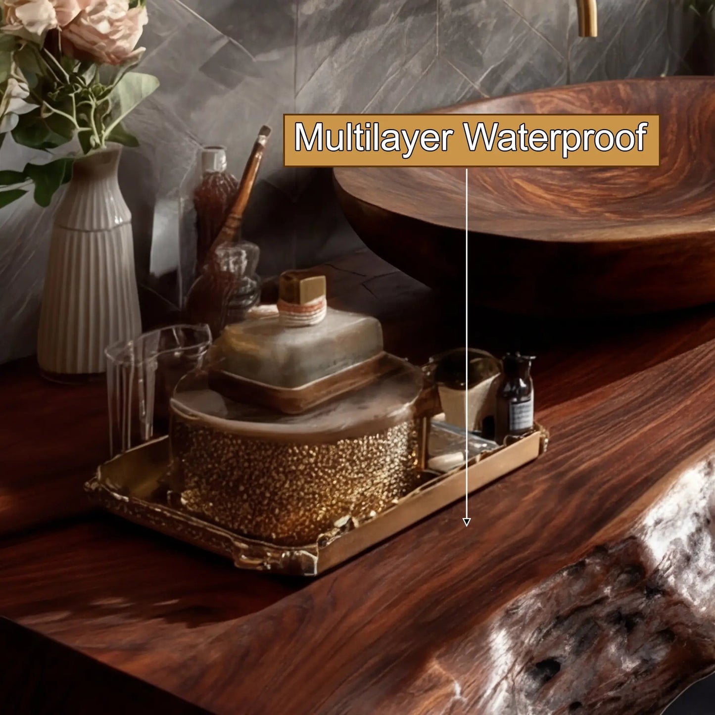 Orvyn Live Edge Solid Wood Floating Bathroom Vanity SPA524639 Kitchnce