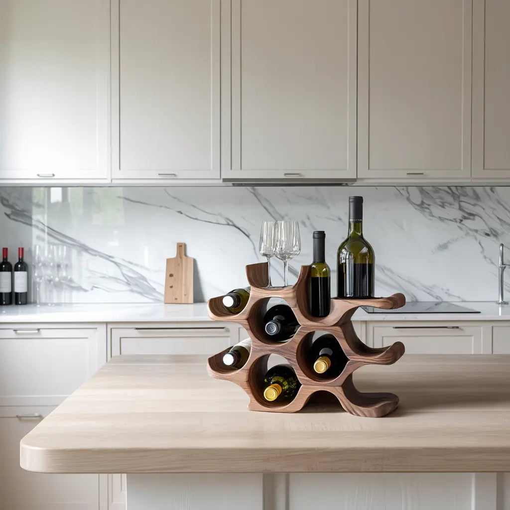 Rustic Wine Holder For Warm Kitchen Kitchnce