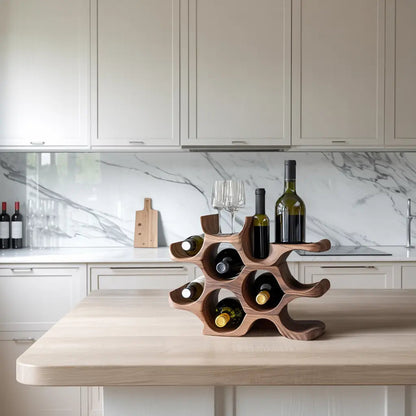 Rustic Wine Holder For Warm Kitchen Kitchnce