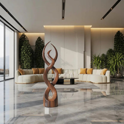 Modern Abstract Wooden Sculpture For Home Decor Kitchnce