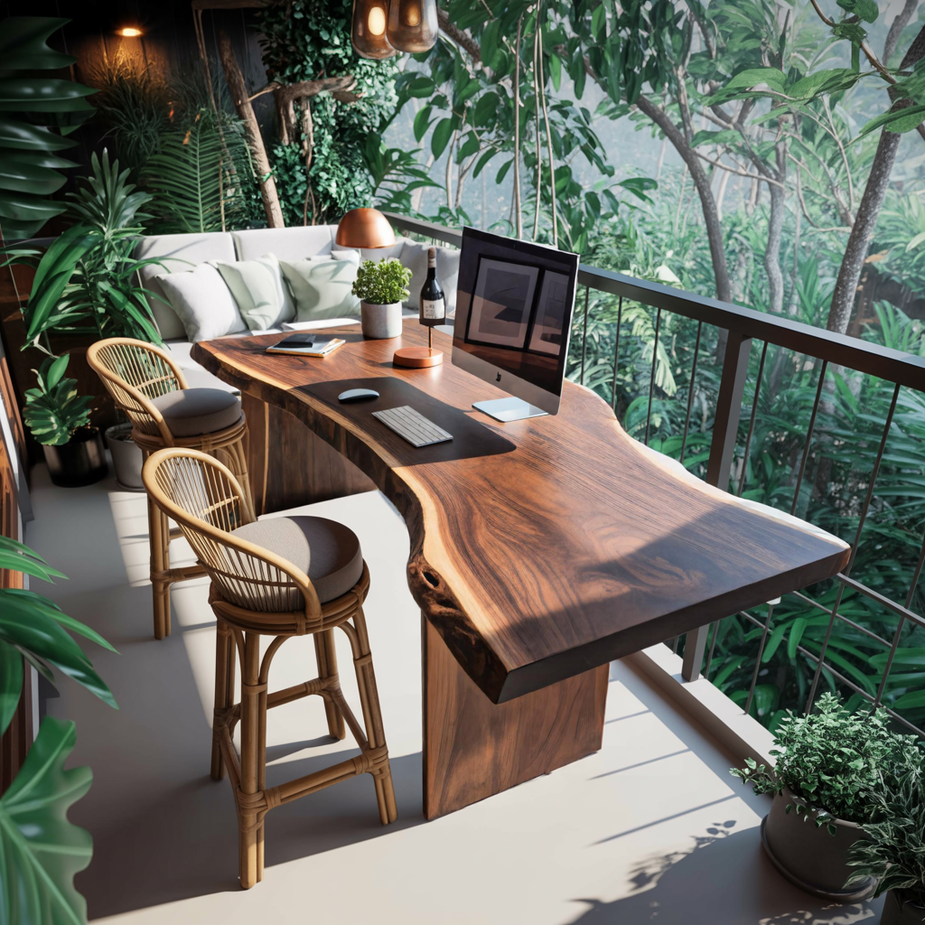 Modern Organic Curved Office Desk For Executive Or Creative Workspace Kitchnce