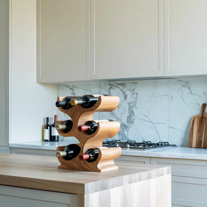 Farmhouse Wine Rack For Kitchen Storage Organization Kitchnce
