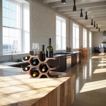 Rustic Wine Holder For Warm Kitchen Kitchnce