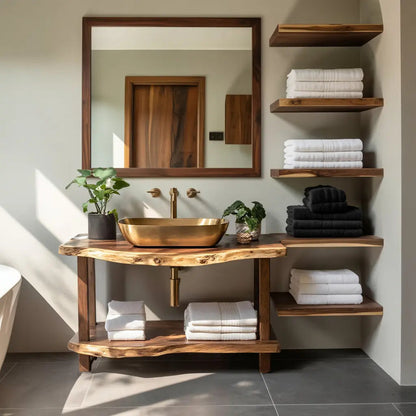 Mid Century Vanity With Storage For Bathroom Style Kitchnce