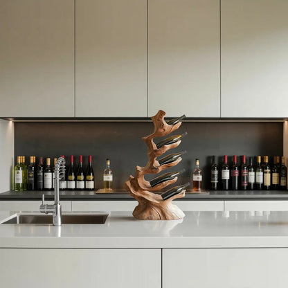 Rustic Wine Stand For Furniture Rustic Wood Display Kitchnce