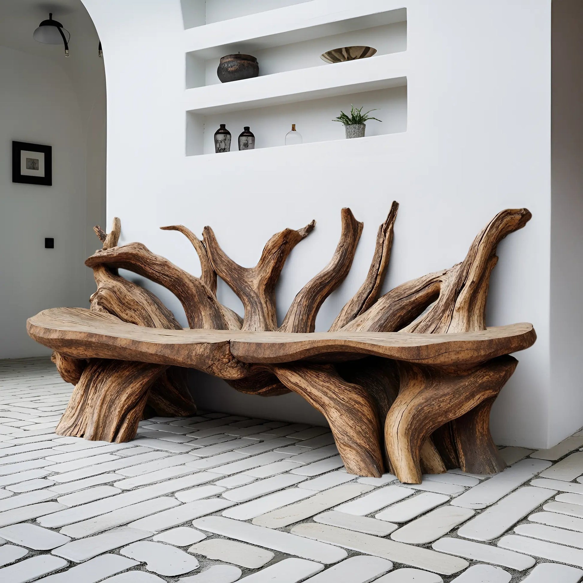 Mid Century Wooden Bench Outdoor Decor For Sleek Exteriors Kitchnce