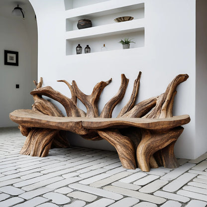 Mid Century Wooden Bench Outdoor Decor For Sleek Exteriors Kitchnce