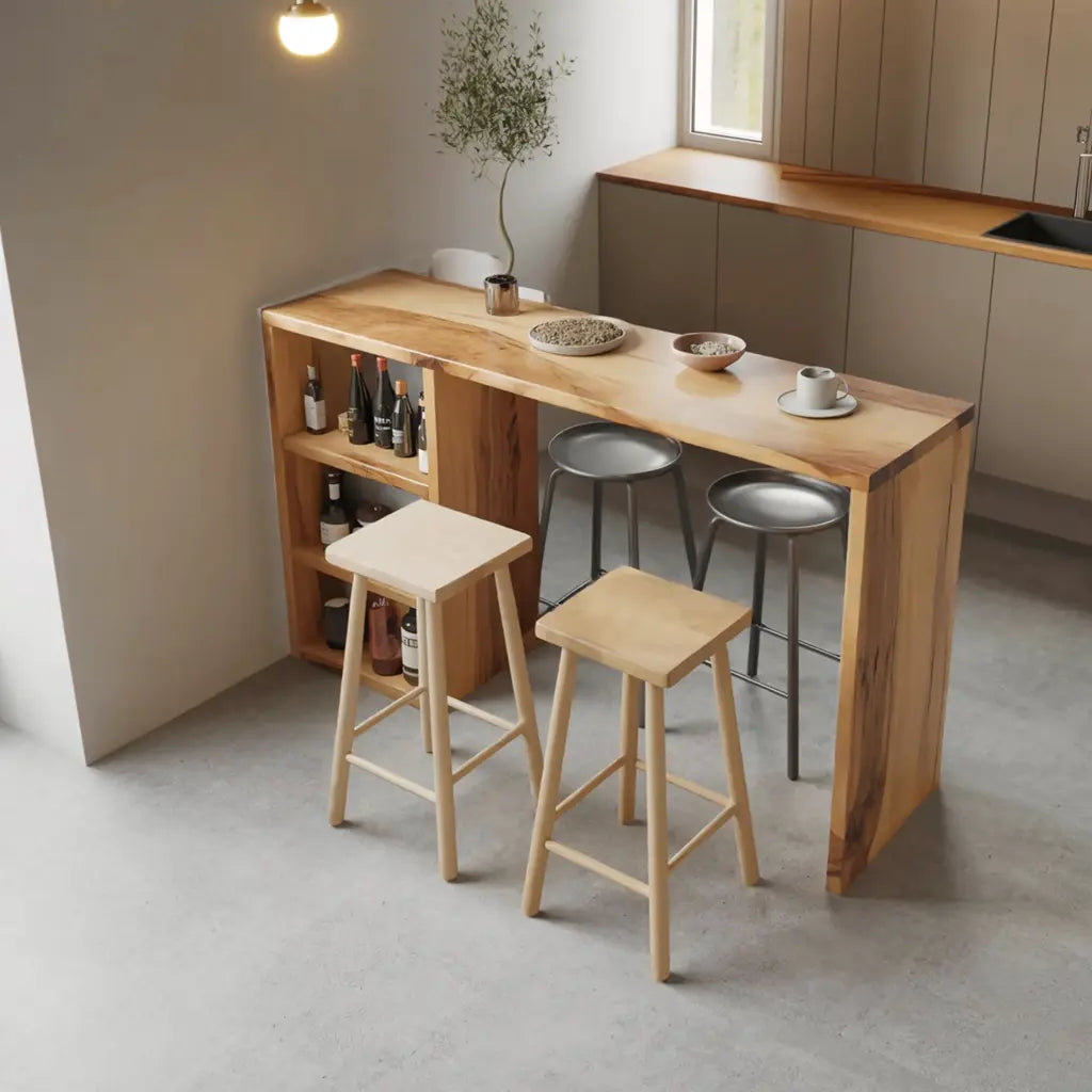Compact Bar Table With Storage For Small Dining Area Kitchnce