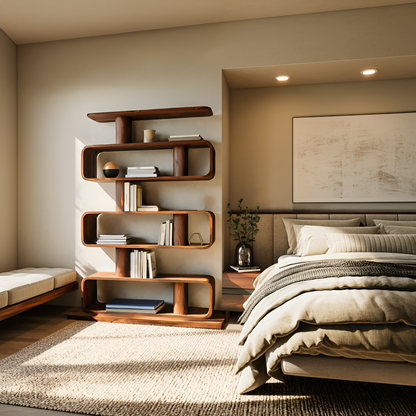 Minimalist Bookshelf With Shelves For Stylish Living Room Kitchnce