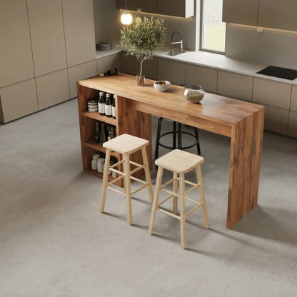 Warm Bar Table With Storage For Compact Kitchen Kitchnce