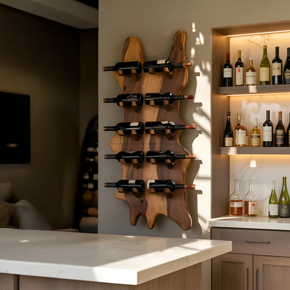 Modern Solid Wood Wine Rack For Bar Decor And Home Display Kitchnce