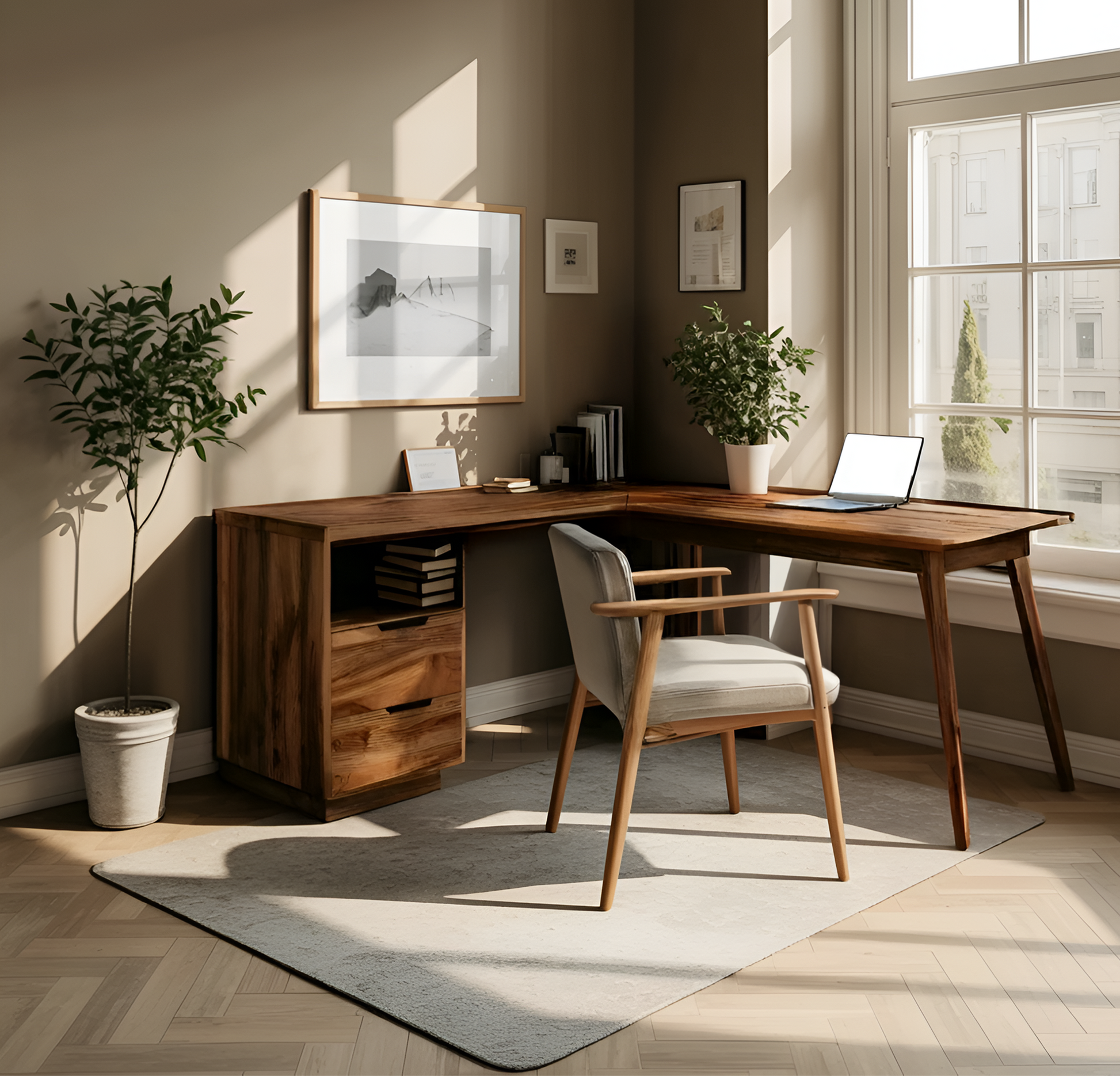 Minimal L Shaped Desk For Home Workspace Kitchnce