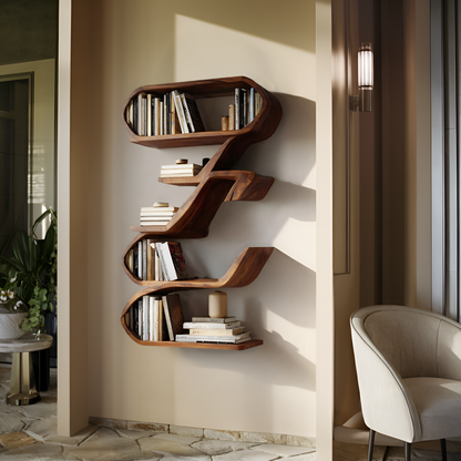 Modern Sculptural Wall Shelf For Living Room Display Kitchnce