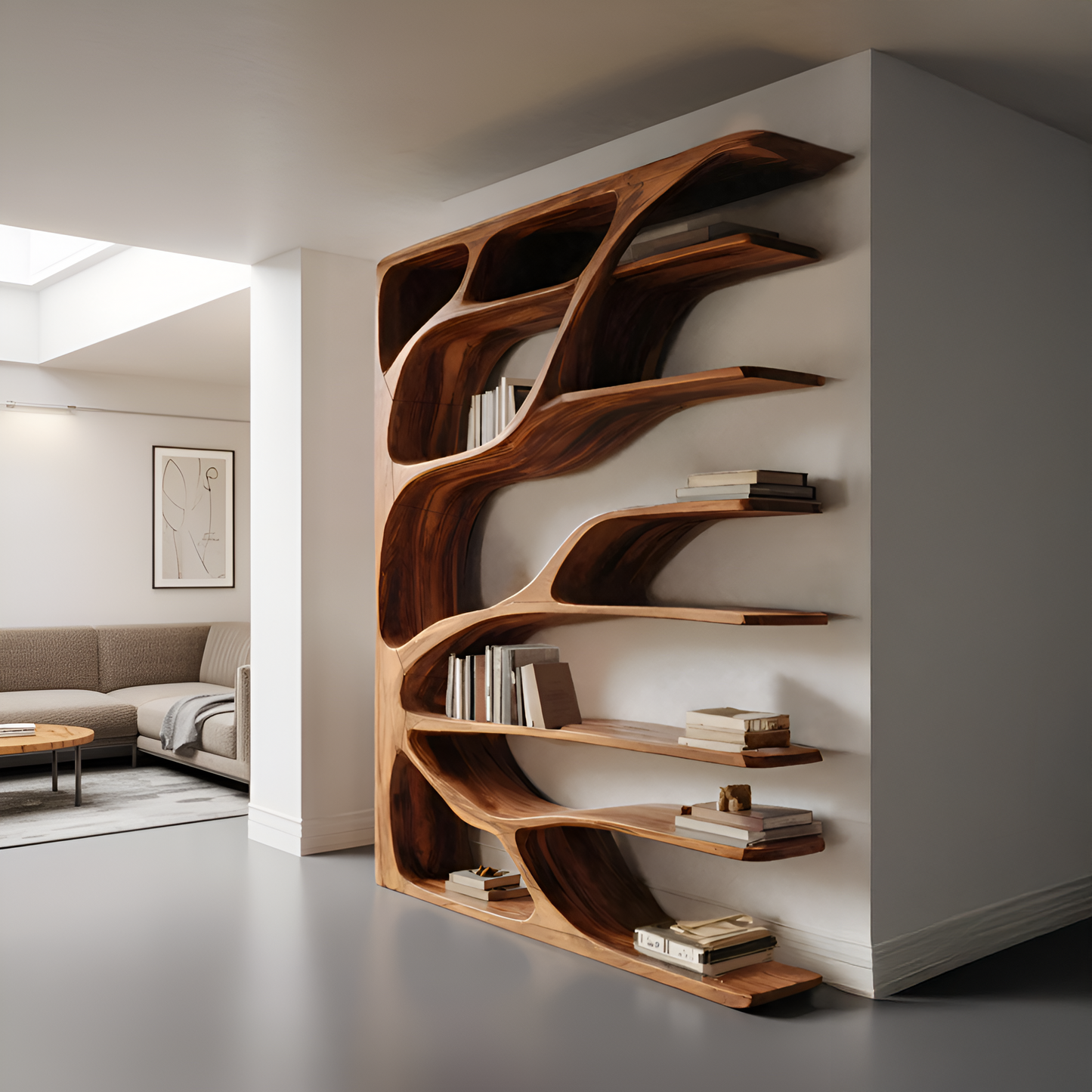 Modern Statement Bookshelf For Home Interiors Decor Kitchnce