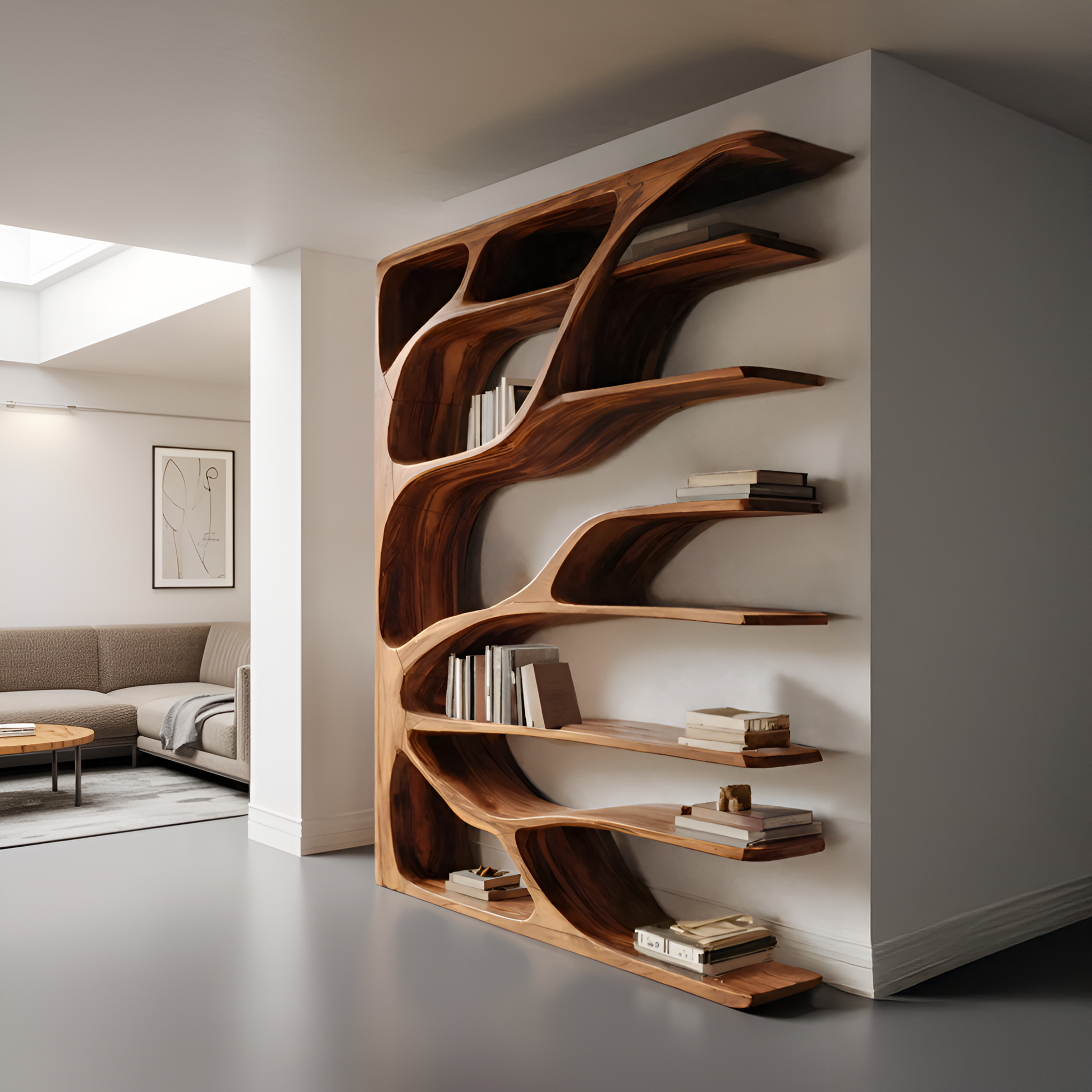 Modern Statement Bookshelf For Home Interiors Decor Kitchnce