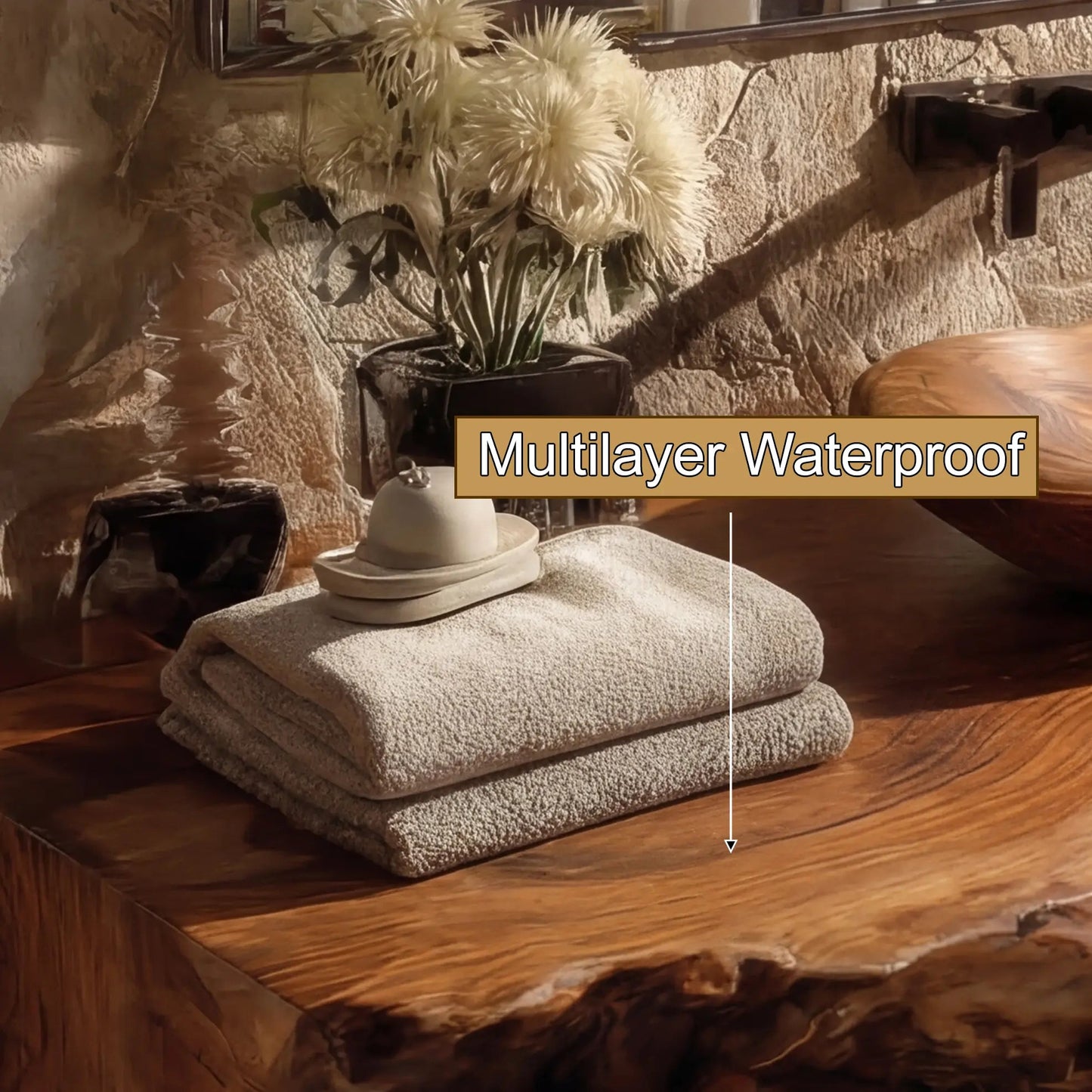 Ravello Live Edge Solid Wood Floating Bathroom Vanity SPA752301 Kitchnce