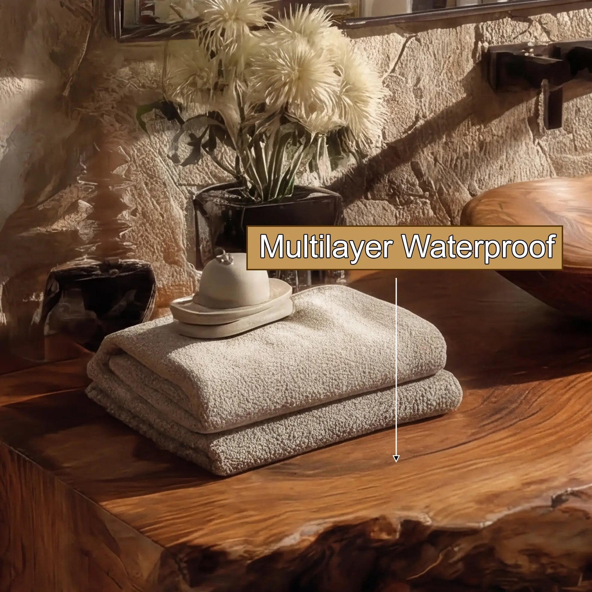 Ravello Live Edge Solid Wood Floating Bathroom Vanity SPA752301 Kitchnce